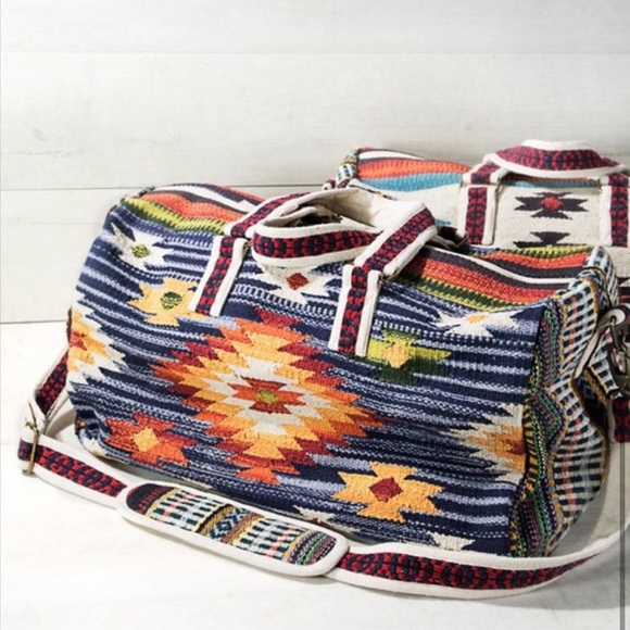 Host Pick💥 NWT Navajo Aztec Duffel High Handmade Woven Quality Bag - Picture 8 of 13